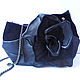 Leather bag clutch bag Black Waves Rose, Clutches, Dubna,  Фото №1