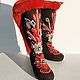 Felted boots Red and black. High Boots. wool gifts. Online shopping on My Livemaster.  Фото №2