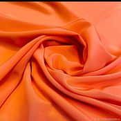 Материалы для творчества handmade. Livemaster - original item Fabric: Coral-red crepe silk. Handmade.