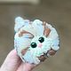 Игрушка вязаная котик из меховой пряжи. Игрушки. Вязанные игрушки  ручной работы. Ярмарка Мастеров.  Фото №8