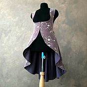 Одежда handmade. Livemaster - original item Denim sundress with Busk closure. Handmade.