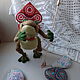 The Princess Frog - Needle felted - Wool Art Sculpture. Felted Toy. macrobiser. My Livemaster. Фото №5