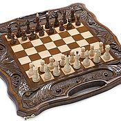 Активный отдых и развлечения handmade. Livemaster - original item Chess backgammon wooden 