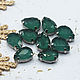 Order Rhinestones drops 14/10 mm Green lacquer in a frame. agraf. Livemaster. . Rhinestones Фото №3