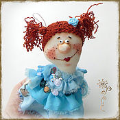 Куклы и игрушки handmade. Livemaster - original item Dolls and dolls: A red-haired angel with a heart. Handmade.