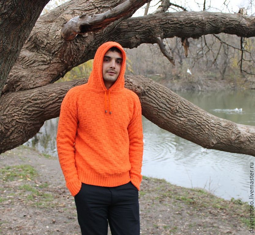 Мужской свитер "Ди Каприо" Orange, Mens sweaters, Rostov-on-Don,  Фото №1