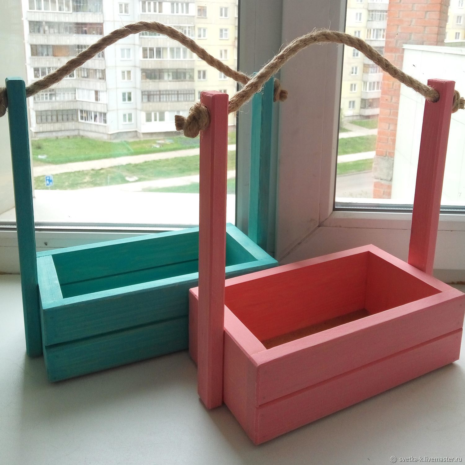 Деревянный ящик для цветов, подарков купить в интернет-магазине Ярмарка ...