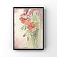 Watercolor. Watercolor miniature. Flowers. Poppy red. Pictures. ArtShipilina. My Livemaster. Фото №6
