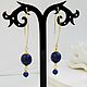 Order Earrings 'Intuition' made of lapis lazuli. Star of Siberia. Livemaster. . Earrings Фото №3
