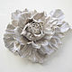 Leather flowers. The leather accessories.Brooch pin flower SILVER ROSE. Brooches. Irina Vladi. My Livemaster. Фото №6