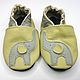 Green Baby shoes, Leather Moccasins,Elephant Grey, Handmade Spippers, Footwear for childrens, Kharkiv,  Фото №1