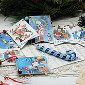 Сувениры и подарки handmade. Livemaster - original item Christmas garland Soviet postcards. Handmade.