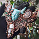 Necklace with a stone in boho style with a goddess, tribal 'Gaia', Necklace, St. Petersburg,  Фото №1