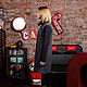 Order Dress gray-black cotton straight short, detachable collar. Yana Levashova Fashion. Livemaster. . Dresses Фото №3
