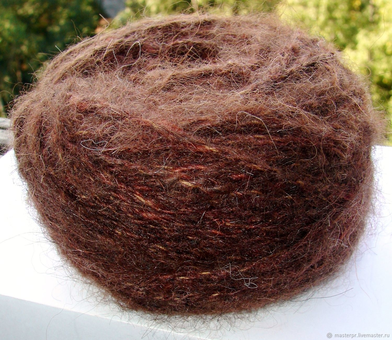 Yarn down "Brown Rahmatulla" 100m100gr of dog hair купить на Ярмарке