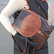 Сумки и аксессуары handmade. Livemaster - original item Backpacks: Women`s Brown Leather Backpack Nia Mod. R. 50-622-1. Handmade.