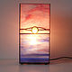 Lamp Dawn by the sea. Stained glass lamp. Decorative lamp, Ceiling and pendant lights, Moscow,  Фото №1