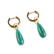 Украшения handmade. Livemaster - original item Green Onyx Earrings, Stylish Fashion Onyx Earrings. Handmade.