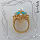 Ring 'Eastern fairy Tale' 925 silver, gold, turquoise, pearls. VIDEO. Rings. MaksimJewelryStudio. My Livemaster. Фото №4
