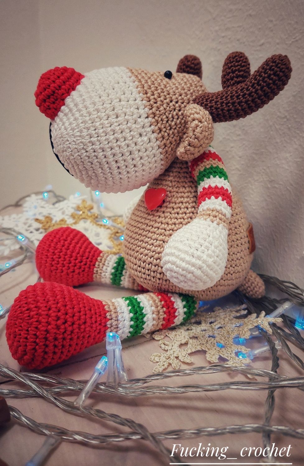 Новогодний Олень Амигуруми