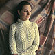 Cream-colored purebred sweater. Sweaters. Irina-knitting. My Livemaster. Фото №5