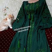 Одежда handmade. Livemaster - original item Dress-embroidery. Boho. Richelieu.. Handmade.