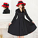 Order Women's trench coat in a retro style 'Lady in black'. Moda No Time. Livemaster. . Raincoats and Trench Coats Фото №3