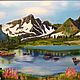Painting Landscape Mountain painting Lake in the Mountains, Pictures, Novokuznetsk,  Фото №1