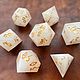 Дайсы, кубики ручной работы для DnD (Dungeons and Dragons) Milky Gold. Фишки и кости. Fantasy Minis. Ярмарка Мастеров.  Фото №5
