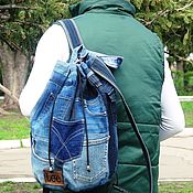 Сумки и аксессуары handmade. Livemaster - original item Is it a denim backpack. Handmade.