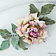 Necklace-brooch made of leather rose. The author's the decoration of leather. Necklace. lanssveta. My Livemaster. Фото №6