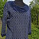 tunic in polka dots. Viscose, Vintage blouses, Samara,  Фото №1