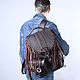 Men's leather backpack ' El Paso Silver», Men\\\'s backpack, St. Petersburg,  Фото №1