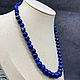 Order Silver 925pr. Blue beads for women made of natural lapis lazuli stones. naturalkavni. Livemaster. . Beads2 Фото №3