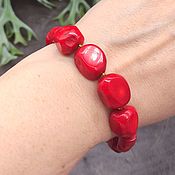 Украшения handmade. Livemaster - original item Bracelet hard natural red coral. Handmade.
