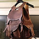 Leather rucksack handcrafted. art 77.3, Backpacks, Moscow,  Фото №1