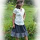 MIDI skirt,longline wool .Skirt for girls,girls. Office dress,office skirt ,school uniform ,school uniform,skirt on elastic.Fashionable skirt,autumn and winter . Anna Podivilova.