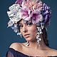  Цветочная шапка - "FloWear" цветы из шелка. Шляпы свадебные. Лилия Марченко - салон Flowear. Ярмарка Мастеров.  Фото №5
