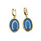 Blue earrings with agate 'Dance over the lake 'buy agate earrings, Earrings, Moscow,  Фото №1