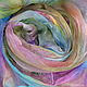 шарф шелк-шифон Все цвета осени,ручная роспись,110х170 см