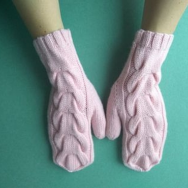 Аксессуары ручной работы. Ярмарка Мастеров - ручная работа Варежки нежно розовые. Handmade.