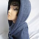 Hood with long scarf color jeans. Hoods. Irina-snudy,hoods,gloves (gorodmasterov). Online shopping on My Livemaster.  Фото №2