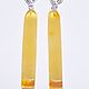 Long earrings 'Sticks' made of double-layered amber. Earrings. podaro4ek22. Online shopping on My Livemaster.  Фото №2