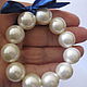 Order Pearl bracelets made of large White Majorcan pearls. Rimliana - the breath of the nature (Rimliana). Livemaster. . Bead bracelet Фото №3