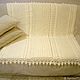 Plaid knitted embossed patterns with thick yarn. Blankets. knitted handmade rugs (kovrik-makrame). Online shopping on My Livemaster.  Фото №2