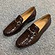 Loafers for men, made of genuine crocodile leather, in brown color!, Loafers, St. Petersburg,  Фото №1