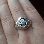 Винтаж: Кольцо позолоченное серебро 925 пр."Византия"