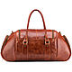 Order Leather road sports bag 'Donald' (red antique). Russian leather Guild. Livemaster. . Sports bag Фото №3