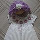 Вязаное белое платье со шляпкой для девочки, Платья, Йошкар-Ола,  Фото №1