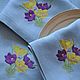 Linen napkins with embroidery ' Primroses', Swipe, Moscow,  Фото №1
